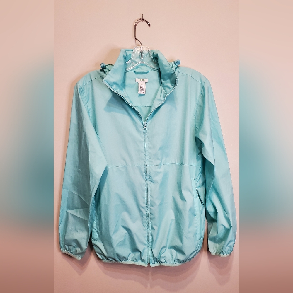 183. IZOD XFG Light Blue Windbreaker Jacket